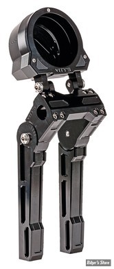 ECLATE A1 - PIECE N° X - RISERS / SUPPORT DE COMPTEUR - VITY'S DESIGN - RISERS AVEC BOITIER DE COMPTEUR - COMPTEUR DE 5" - FINITION : NOIR ANODISE - FXSGB01-R