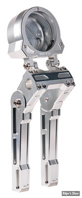 ECLATE A1 - PIECE N° X - RISERS / SUPPORT DE COMPTEUR - VITY'S DESIGN - RISERS AVEC BOITIER DE COMPTEUR - COMPTEUR DE 5" - FINITION : ARGENT ANODISE - FXSGS01-R