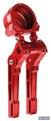 ECLATE A1 - PIECE N° X - RISERS / SUPPORT DE COMPTEUR - VITY'S DESIGN - RISERS AVEC BOITIER DE COMPTEUR - COMPTEUR DE 5" - FINITION : ROUGE ANODISE - FXSGR01-R