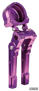 ECLATE A1 - PIECE N° X - RISERS / SUPPORT DE COMPTEUR - VITY'S DESIGN - RISERS AVEC BOITIER DE COMPTEUR - COMPTEUR DE 5" - FINITION : VIOLET ANODISE - FXSGP01-R