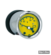 VOLTMETRE MMB - BASIC - CORPS CHROME / ECRAN JAUNE