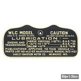 PLAQUE CAUTION - WLC 1942 / 1943 - OEM 3531-41M