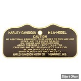 PLAQUE CAUTION - WLA 1941 / 1942 - OEM 3531-41M