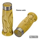 POIGNEES EN BOIS CARPENTERS - BANDE SATIN STYLE FLAME