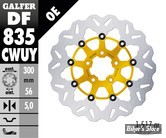 - ECLATE DF - PIECE N° 01 - DISQUE AVANT 11.8" - GALFER - SOFTAIL 15UP / DYNA 06/17 / TOURING 08/13 / SPORTSTER 14/21 - WAVE - FLOTTANT - FRETTE : OR