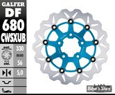 DISQUE AVANT - 13" - DISQUE DE FREIN À DISQUE FLOTTANT GALFER BIG WAVE - FRETTE : BLEU