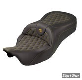 SELLE DUO SADDLEMEN - ROADSOFA KING LATTICE STITCH - TOURING 08/25 - NOIR/COUTURES OR - 808-07B-182S07
