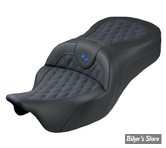 SELLE DUO SADDLEMEN - ROADSOFA KING LATTICE STITCH - TOURING 08/25 - NOIR/COUTURES BLEU - 808-07B-182S01