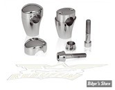 Risers Rebuffini - TAU 3D - HAUTEUR : 2.25" / 57mm - Finition : CHROME