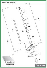  ECLATE H - PIECE N° 00 - ECLATE PIECES TIGES CULBUTEURS - TWINCAM 99/17