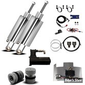 KIT SUSPENSIONS PNEUMATIQUES - PLATINIUM SUSPENSION - Front and Rear Air Ride Kit - SOFTAIL 00/17 - FINITION : POLIE - PAS-0000-TBF+FRTP