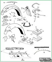  ECLATE O - PIECE N° 00 - ECLATE DES PIECES DE GARDE BOUE ARRIERE - BIGTWIN 1958 / 1984