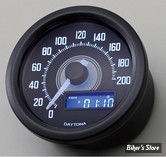 -  VELONA Ø 60MM - COMPTEUR VELONA / DAYTONA - 60MM ELECTRONIC SPEEDOMETER - GRADUATION / 200 KMH - NOIR/ LED BLANC - 86863