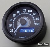 -  VELONA - COMPTEUR VELONA / DAYTONA - 60MM ELECTRONIC SPEEDOMETER - GRADUATION / 200 KMH - NOIR/ LED BLANC - 86863