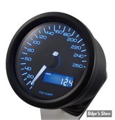 -  VELONA - COMPTEUR VELONA / DAYTONA - 60MM ELECTRONIC SPEEDOMETER - GRADUATION / 260 KMH - NOIR/ LED BLEU - 86861