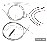 + 12" / +14" - KIT CABLES ET DURITE DE FREIN DE GUIDON RALLONGES - TOURING FLTRX/S/K  21/23  - MAGNUM XR DOT - INOX / CHROME - 589981
