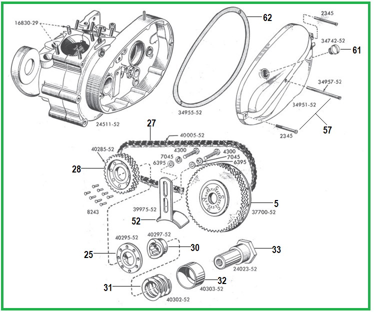  ECLATE I - PIECE N° 00 - ECLATE PIECES PRIMAIRE - SPORTSTER 52/53