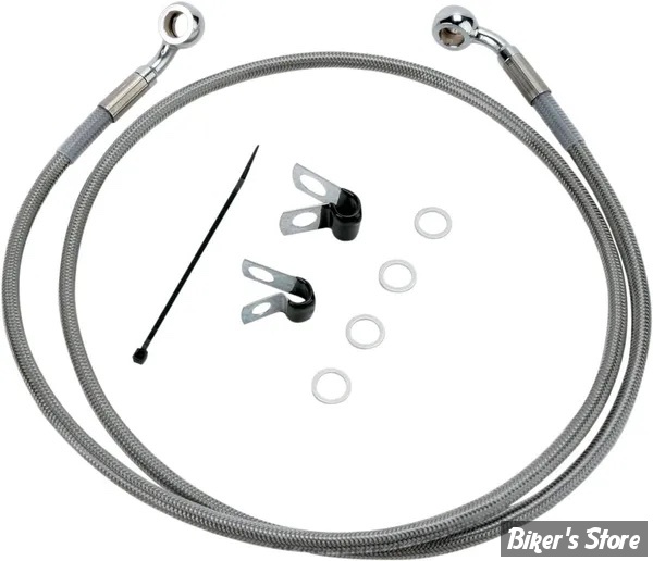 - DURITE DE FREIN AVANT - SPORTSTER 883 04/10 - LONGUEUR : +4 ( 107.5CM / 42 3/8) - 1 DISQUE - OEM 45496-04 - INOX - 660313-4