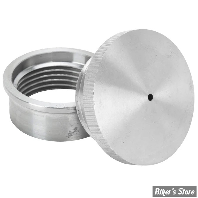 Bouchon De Réservoir Carburant Aluminium Noir/Chromé - Compatible Harley Sportster, Softail