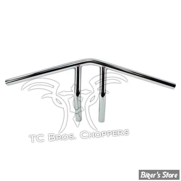 -  Guidon TC. BROS - TC BROS. 1" WHISKEY HANDLEBAR - AVEC EMPREINTES - CHROME - 101-0120