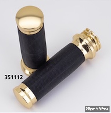 POIGNÉES - ZODIAC - TIRAGE PAR CÂBLES HD 82UP / 1" - TORNADO II - CAOURCHOUC NOIR - LISSE / BRONZE