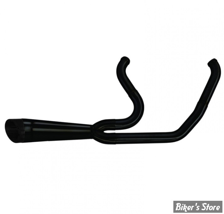 - ECHAPPEMENT - TWO BROTHERS RACING - SOFTAIL M8 FXBB / FXLR / FXFB / FLDE / FLSL - SHORTY TURN OUT 2 EN 1 - NOIR - 005-5120199-B- 753206