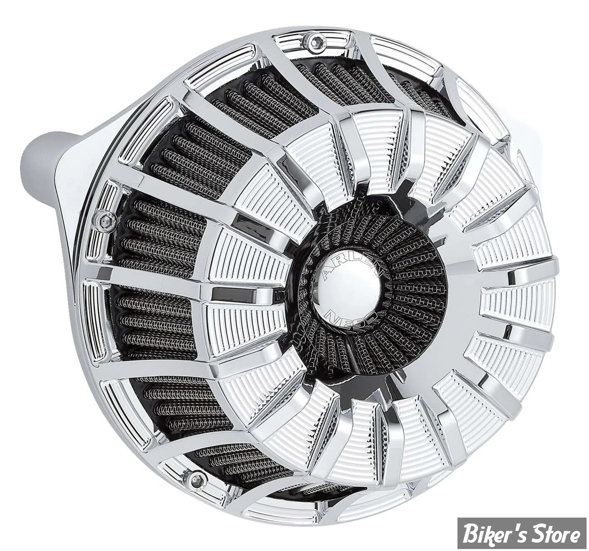 FILTRE A AIR - A.NESS - MILWAUKEE EIGHT 2023UP - INVERTED SERIES AIR CLEANER - 15 SPOKE - FINITION : CHROME - 600-224