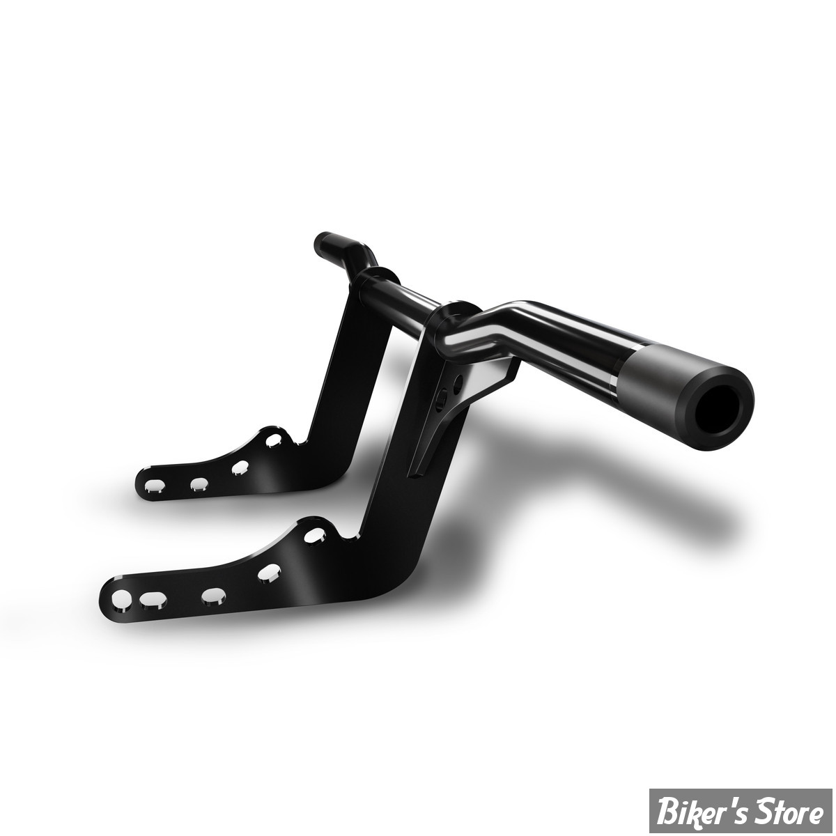 CRASH BAR - AVANT - SOFTAIL MILWAUKEE EIGHT - HeinzBikes PERFORMANCE Crashbar - EMBOUTS : NOIR / NOIR  - HB-PCB-M8-B