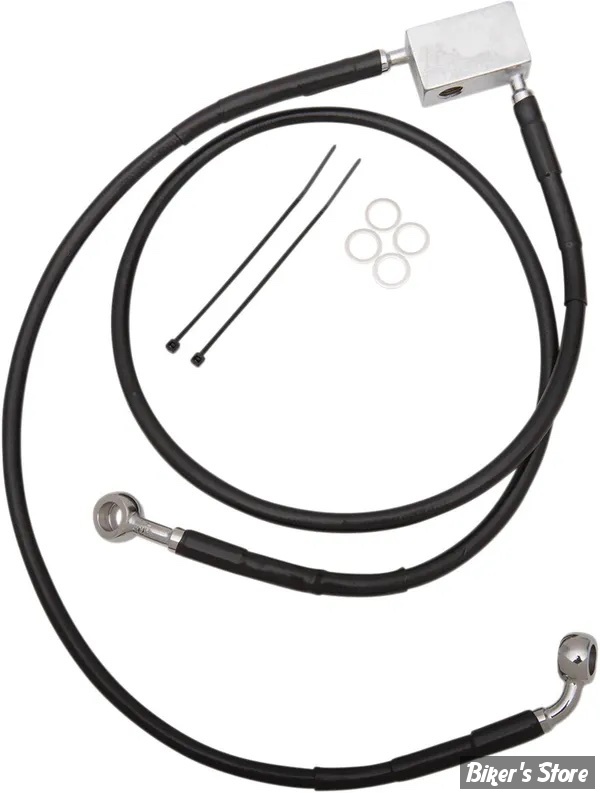 DURITE DE FREIN ARRIERE - SOFTAIL 00/03 - LONGUEUR : +2" / 90 cm (35-1/2") - OEM 44803-00 / A - INOX / NOIR