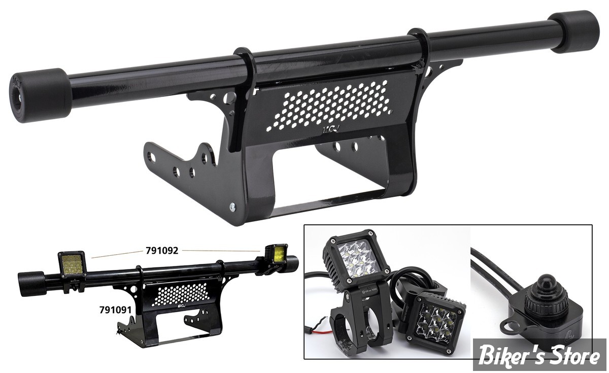 CRASH BAR - SOFTAIL M8 2018UP  - MCJ - PARE-CYLINDRES MCJ -  NOIR - 