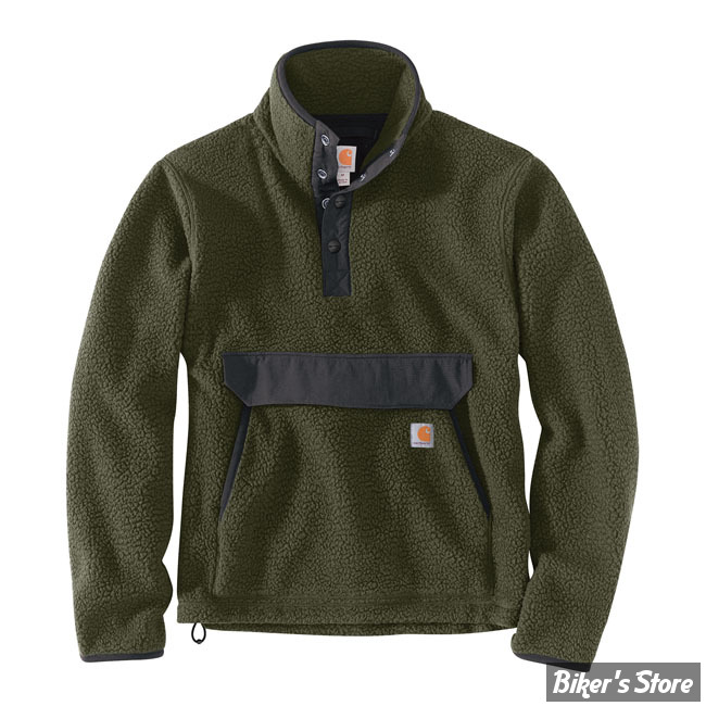 PULL OVER POLAIRE - CARHARTT - FIT FLEECE PULLOVER - VERT - TAILLE M