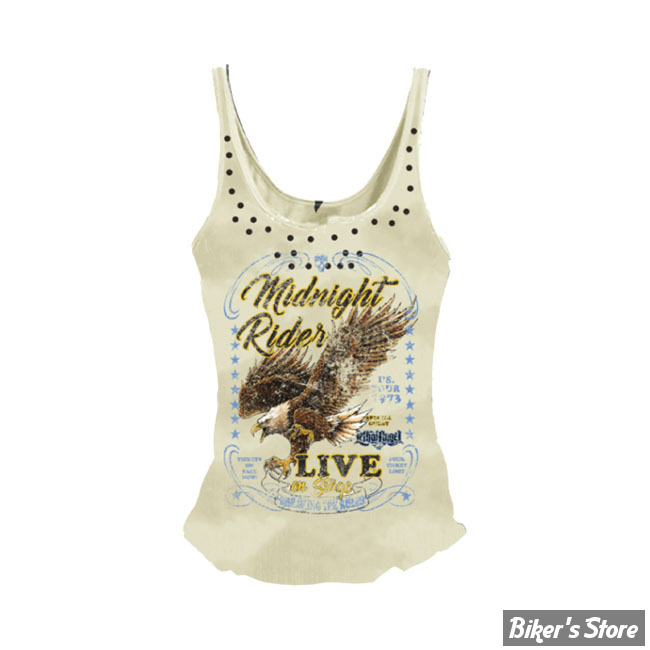 DEBARDEUR - LETHAL THREAT - MIDNIGHT RIDER - BLANC VINTAGE - TAILLE L