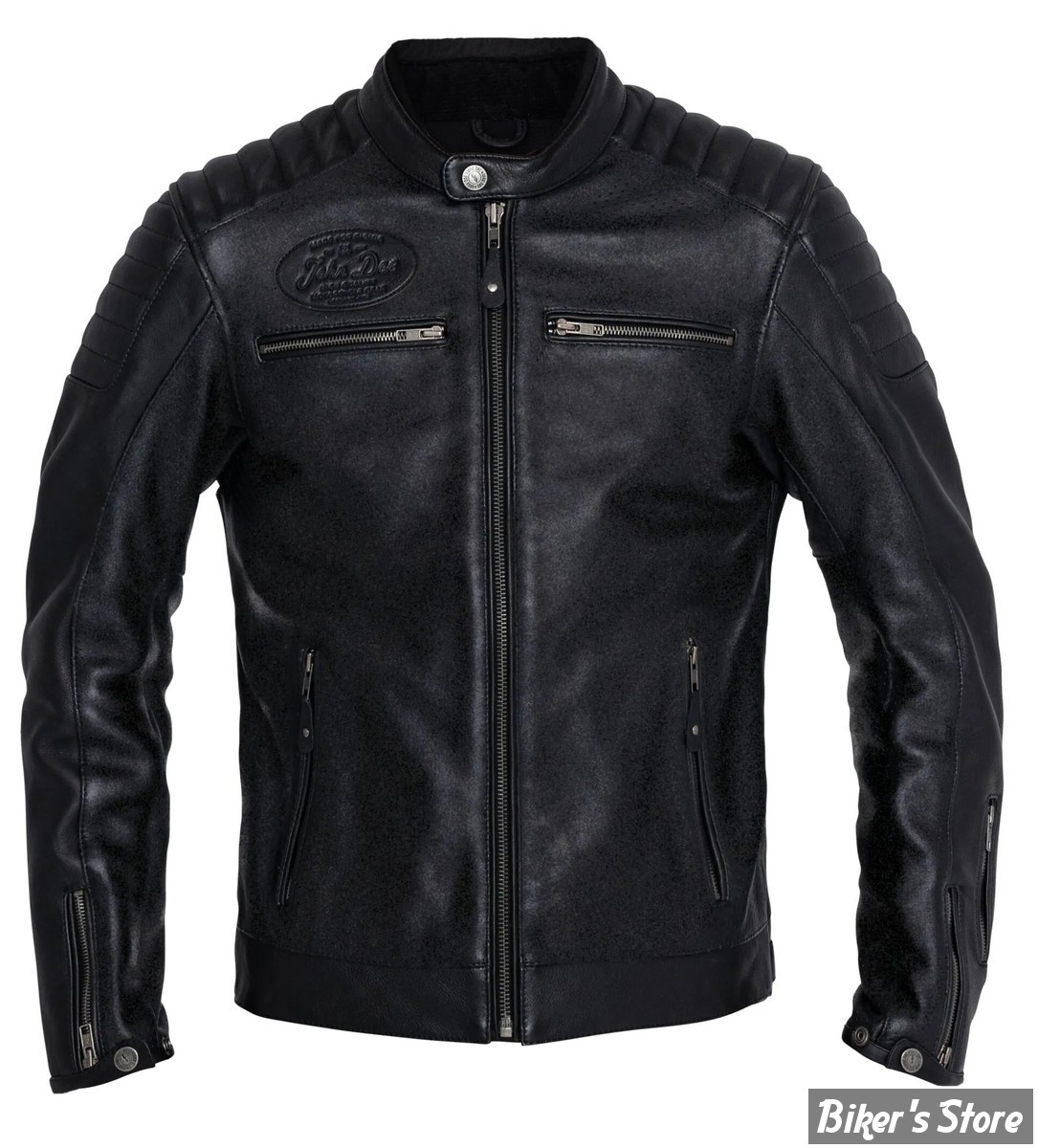  - BLOUSON EN CUIR - JOHN DOE - DEXTER - NOIR - CE CERTIFIED / AAA - TAILLE: XXL