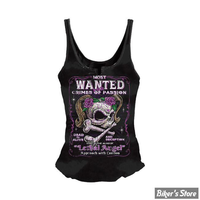 DEBARDEUR - LETHAL THREAT - MOST WANTED SKULL - NOIR - TAILLE L