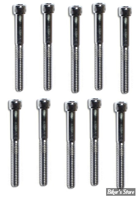 VIS TETE ALLEN / BTR - 5/16-24 X 57.00MM / 2 1/4" - COLONY - CHROME - LE PAQUET DE 10 PIECES - (NEUF: NI REPRIS, NI ECHANGEE)