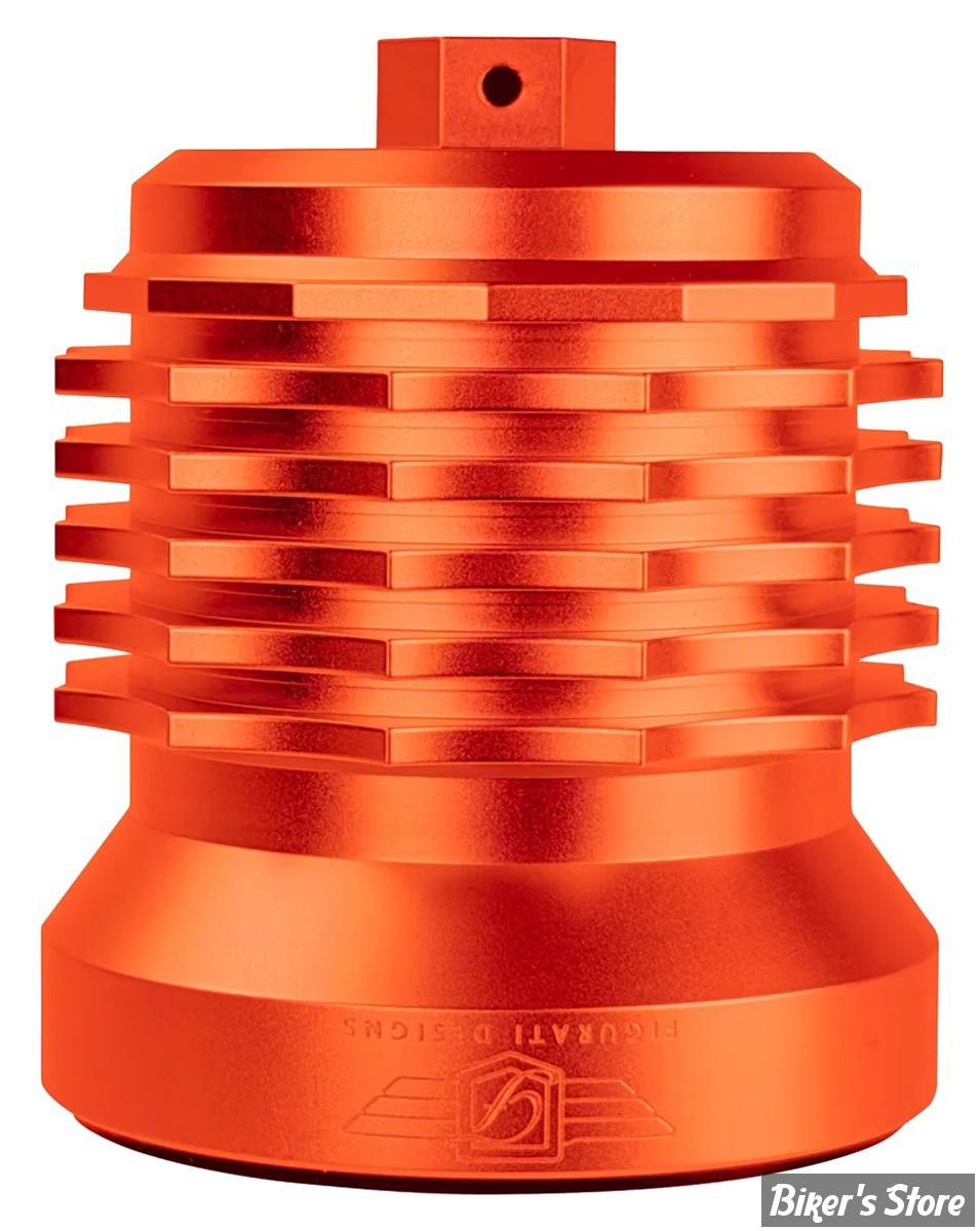 FIGURATI - FILTRE A HUILE - FIGURATI DESIGNS - RÉ-UTILISABLE - Performance Magnetic Oil Filter - FINITION : ORANGE - FDP01-OILFIL-O