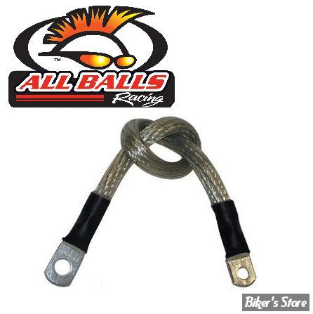 Cable de batterie - LONGUEUR : 19" - All Balls - 4 gauges - Translucide - (NEUF: NI REPRIS, NI ECHANGEE)