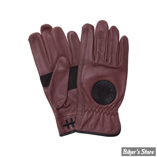 GANTS - LOSER MACHINE COMPANY - DEATH GRIP - OXBLOOD / BORDEAUX - TAILLE L