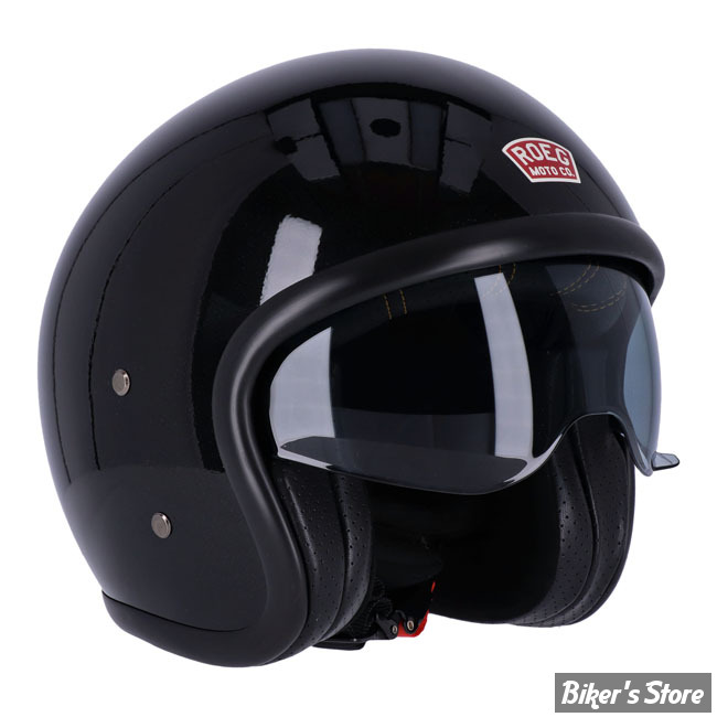 CASQUE JET  - ROEG - SUNDOWN - NOIR BRILLANT - TAILLE L