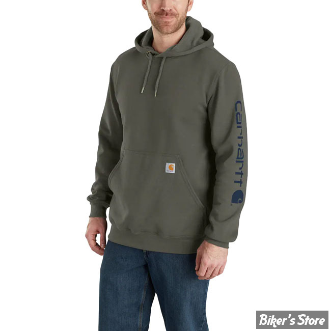 - SWEAT SHIRT A CAPUCHE - CARHARTT - SLEEVE - COULEUR : OLIVE - TAILLE S
