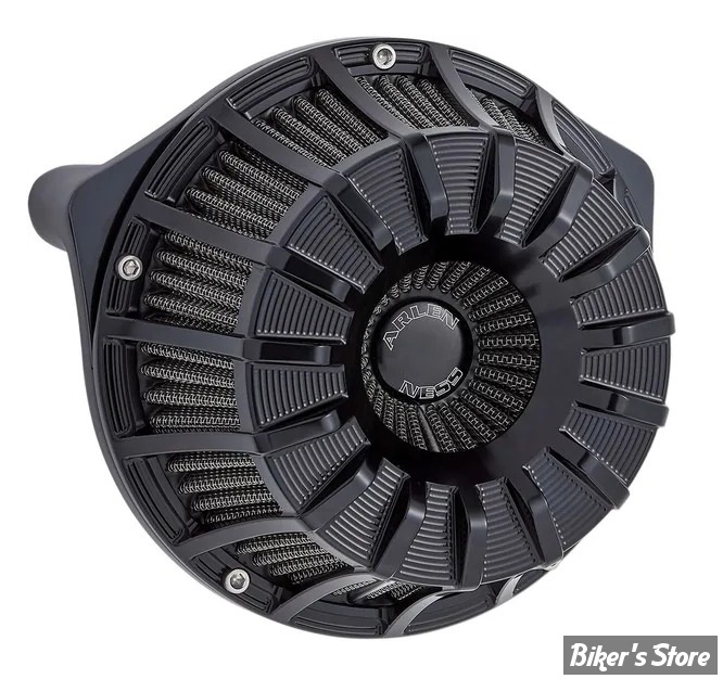 FILTRE A AIR - ARLEN NESS - TOURING 02/07 / SOFTAIL 01/15 / DYNA 04/17 / TWINCAM CARBU CV 99/06 - INVERTED AIR CLEANER KIT - 15-SPOKE - NOIR - 18-993