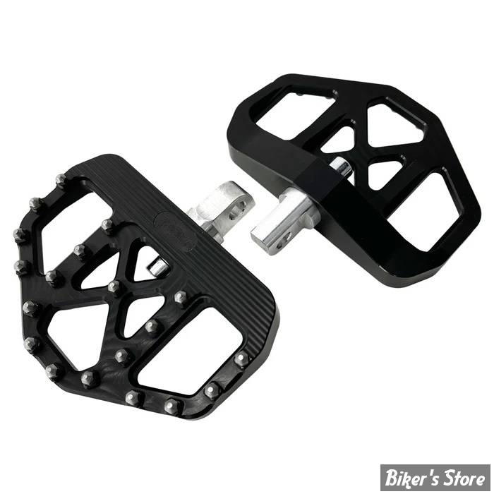 - Kit marche pieds universel - TC BROS. PRO SERIES MX MINI FLOORBOARDS FOR HARLEY DAVIDSON - VERSION #1 - NOIR - 101-0132