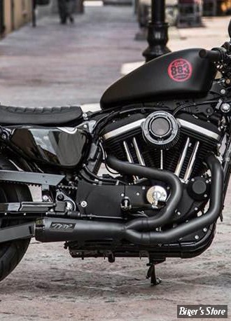 ECHAPPEMENT - TWO BROTHERS RACING - SPORTSTER 14up - COMP-S 2-1 - NOIR / EMBOUT : CARBONE - 005-4580199-B