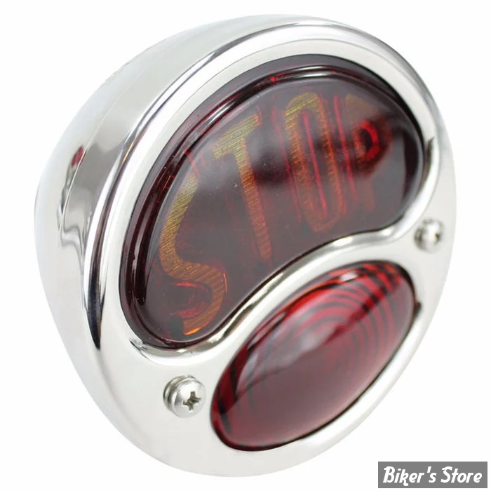  FEU ARRIERE VINTAGE - 1928/1931 - INOX - TC BROS - TC BROS. DUOLAMP/MODEL A TAIL LIGHT - INOX - Incandescent/STOP Lens