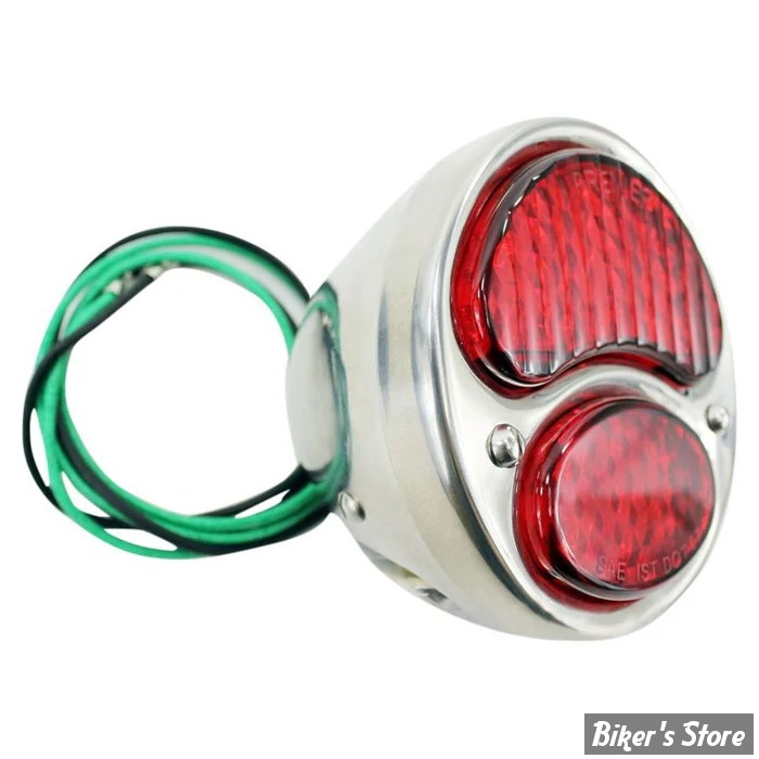  FEU ARRIERE VINTAGE - 1928/1931 - INOX - TC BROS - TC BROS. DUOLAMP/MODEL A LED TAIL LIGHT - 107-0043
