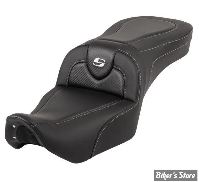 SELLE DUO - NIGHTSTER RH975 / RH975 S  22UP - SADDELEMEN - RoadSofa Seat - CARBON FIBER - NOIR / COUTURES : NOIR - 822-11-185