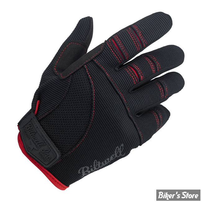 GANTS - BILTWELL - MOTO - COULEUR : NOIR / ROUGE - TAILLE XS