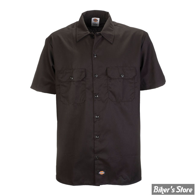 CHEMISE - DICKIES - 1574 - SHORT SLEEVE WORK SHIRT - COULEUR : NOIR - TAILLE S