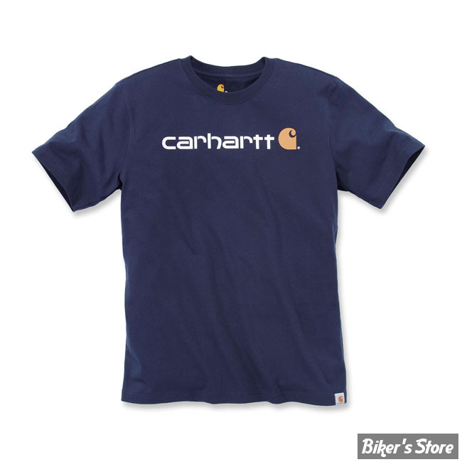 TEE-SHIRT - CARHARTT - CORE LOGO - BLEU MARINE - TAILLE S