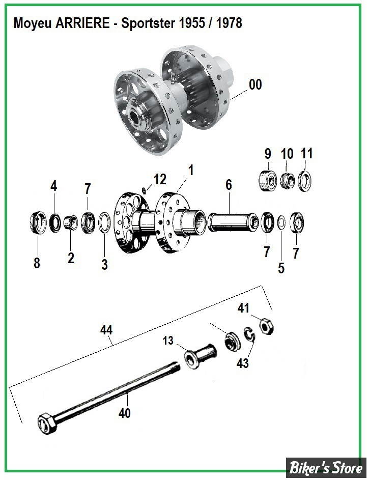 ECLATE N - PIECE N° 08 - Cache écrou de direction - OEM 45670-80 - CHROME -  MCS - Biker's Store